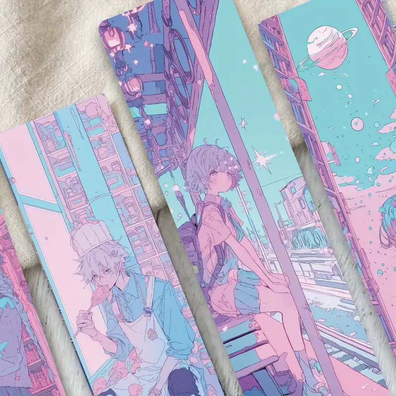🎎 Japanese Girl Bookmarks – 5 pcs